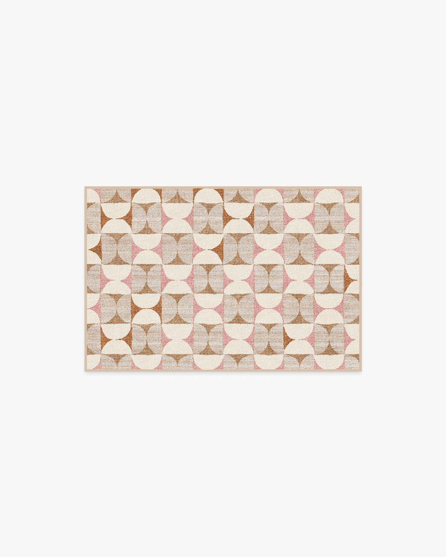 Orana — Halı, Soft Pembe ve Doğal, AREA, beyaz zemin, 2x3