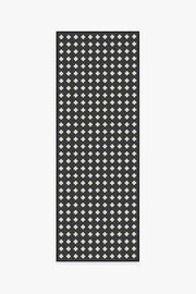 Adde — Halı, Siyah, RUNNER, beyaz zemin, 2x7