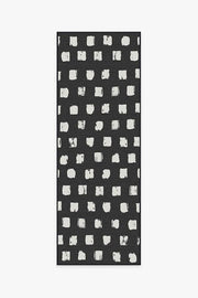 Cobblestone — Halı, Siyah, RUNNER, beyaz zemin, 2x7