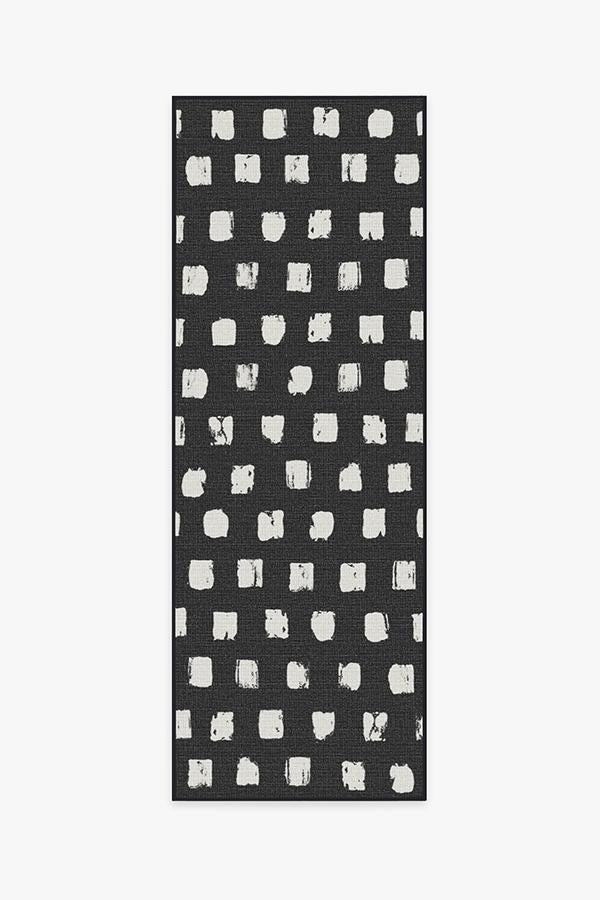 Cobblestone — Halı, Siyah, RUNNER, beyaz zemin, 2x7