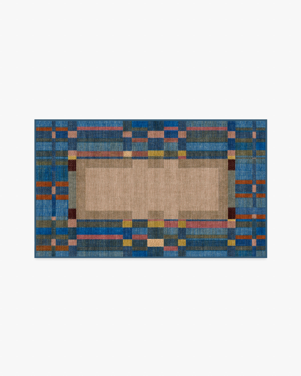 Lad — Halı, Mavi, AREA, beyaz zemin, 3x5