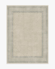 Kairos — Halı, Fildişi Mavisi, AREA, beyaz zemin, 5x7
