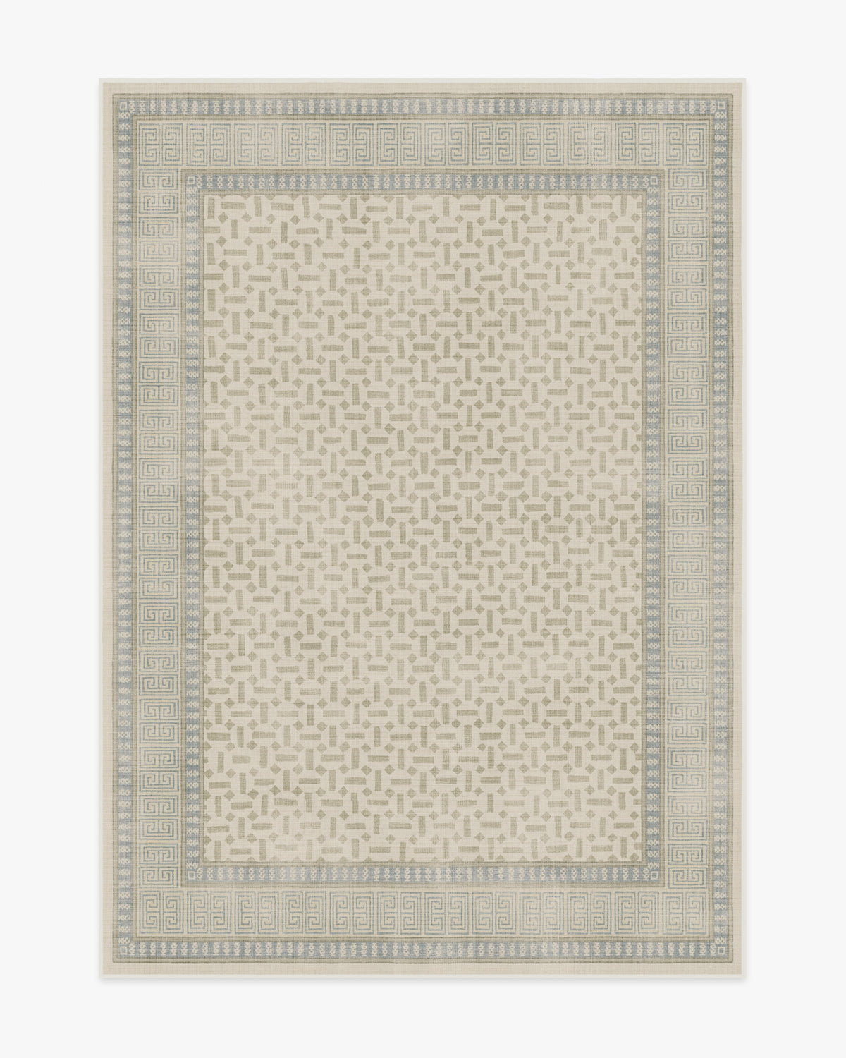 Kairos — Halı, Fildişi Mavisi, AREA, beyaz zemin, 5x7
