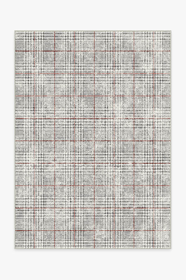 Glen Plaid — Halı, Siyah Beyaz, AREA, beyaz zemin, 5x7