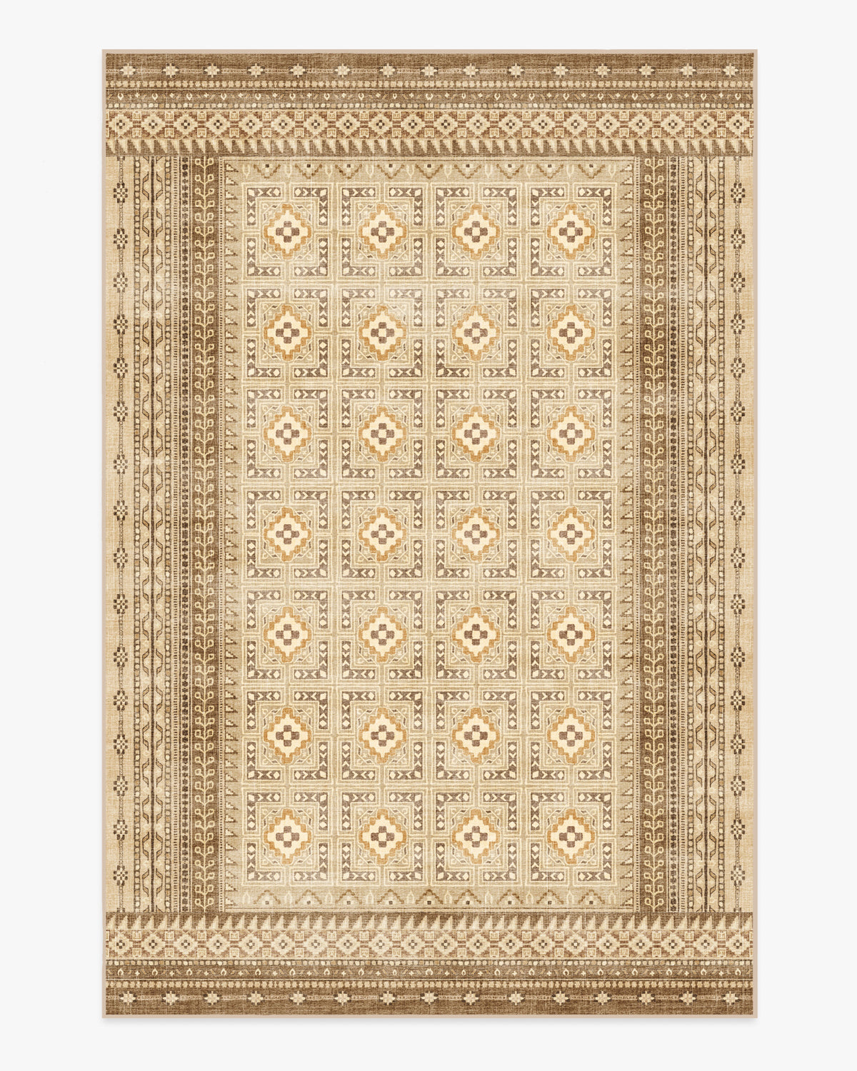 Lorah — Halı, Warm Doğal, AREA, beyaz zemin, 6x9