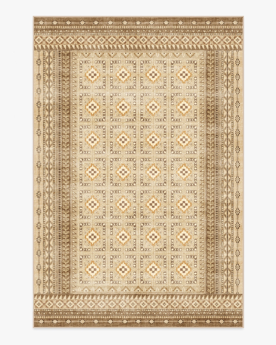 Lorah — Halı, Warm Doğal, AREA, beyaz zemin, 6x9