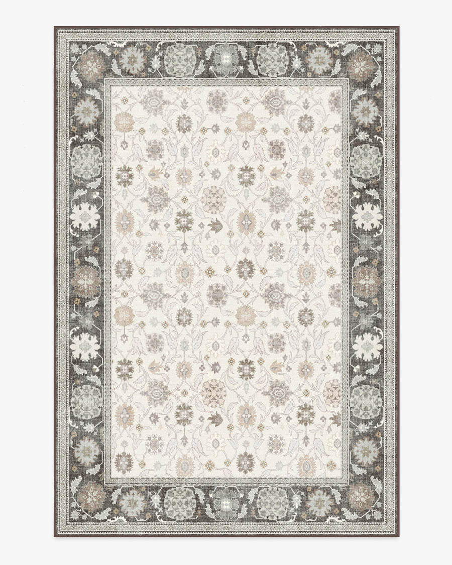 Pasha — Halı, Kahverengi Krem, AREA, beyaz zemin, 6x9