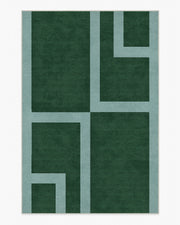 Aldo — Halı, Yeşil Mist, AREA, beyaz zemin, 6x9