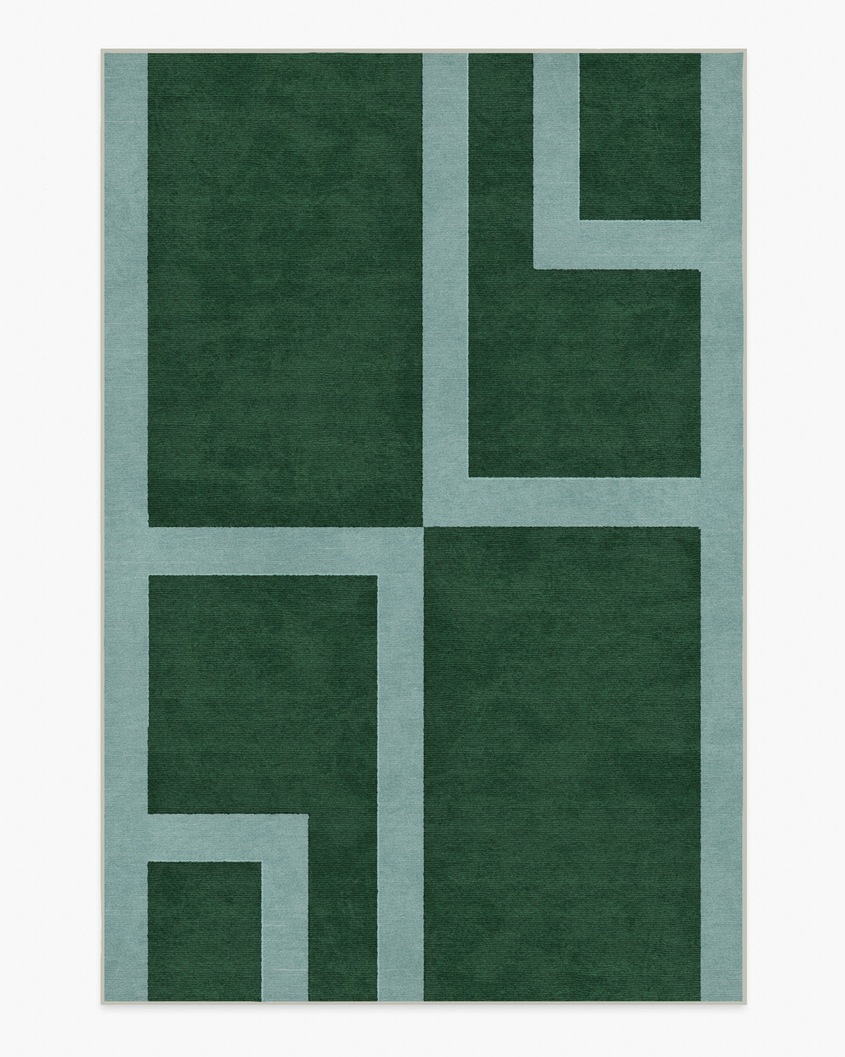Aldo — Halı, Yeşil Mist, AREA, beyaz zemin, 6x9