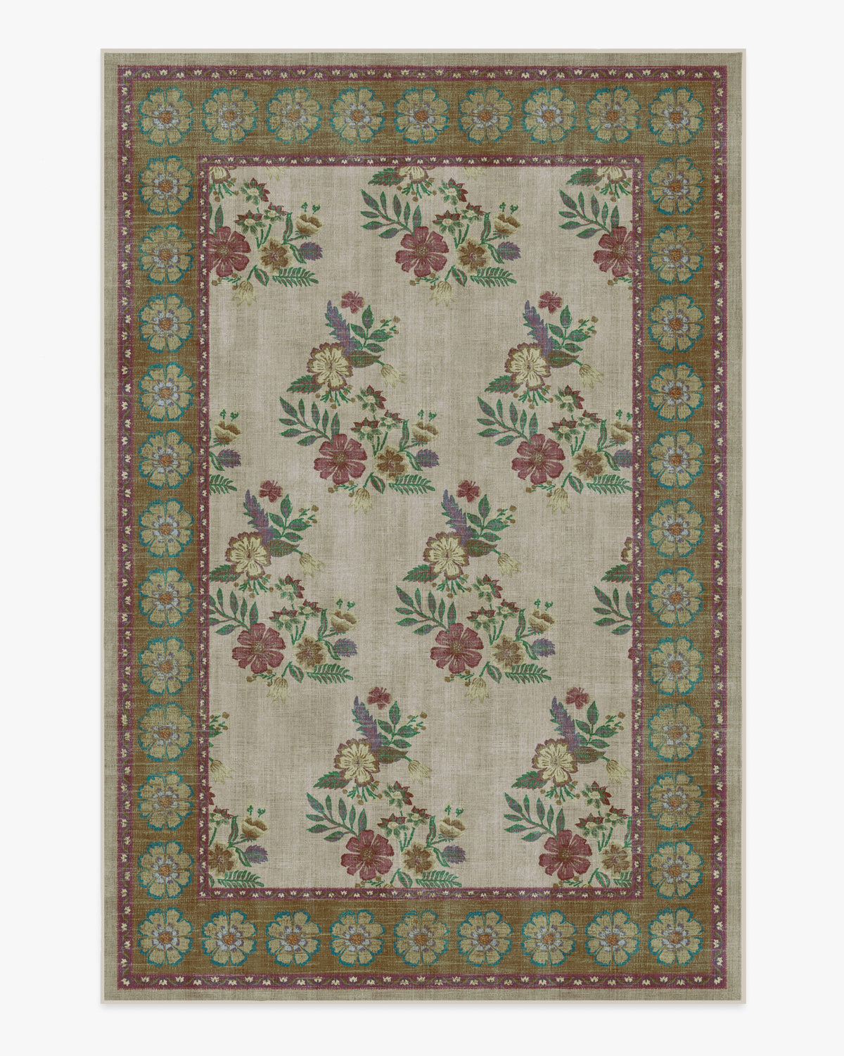 Pennywood — Halı, Taş Toprak Sarısı, AREA, beyaz zemin, 6x9