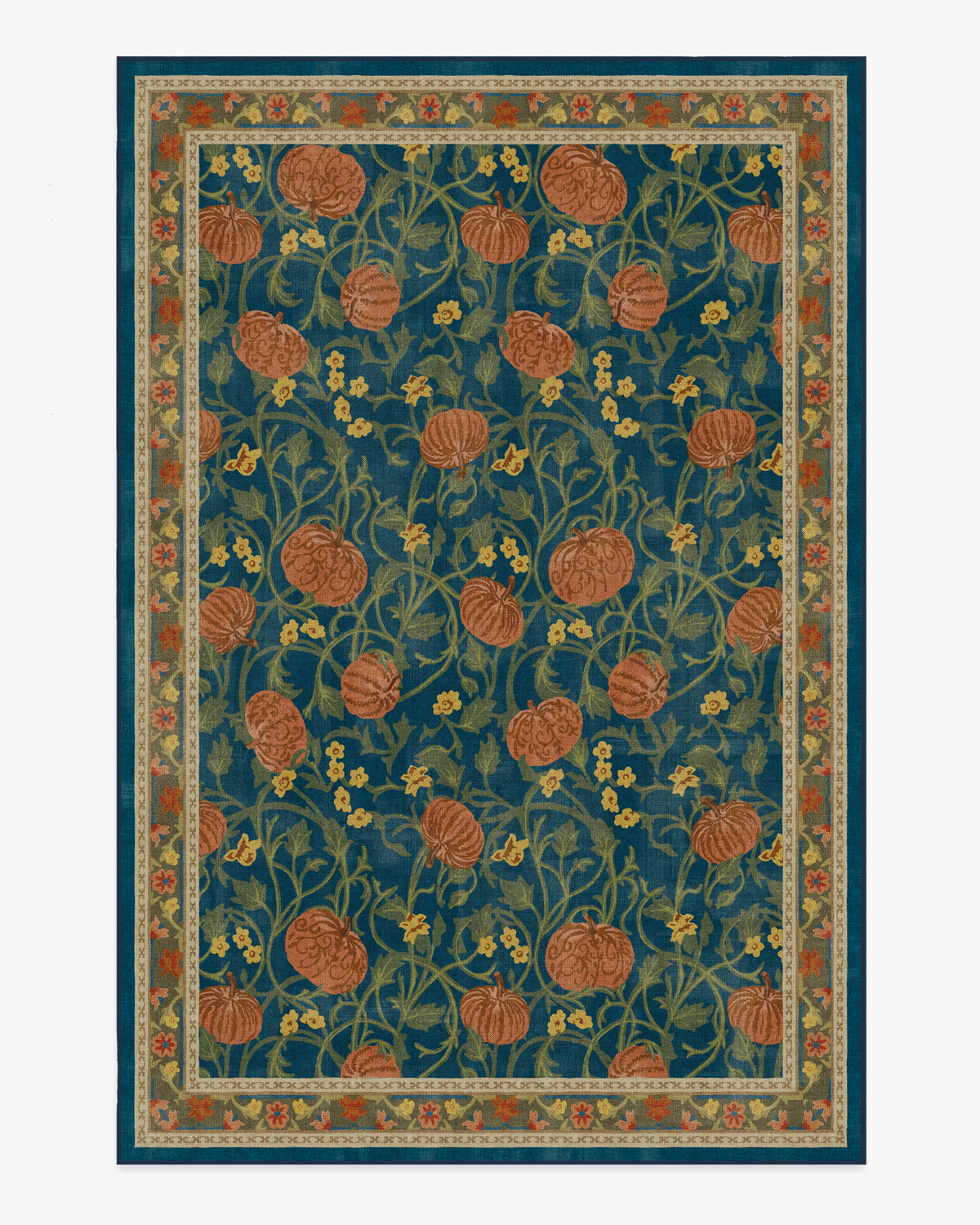 Enchanted Vines — Halı, Lacivert Çok Renkli, AREA, beyaz zemin, 6x9