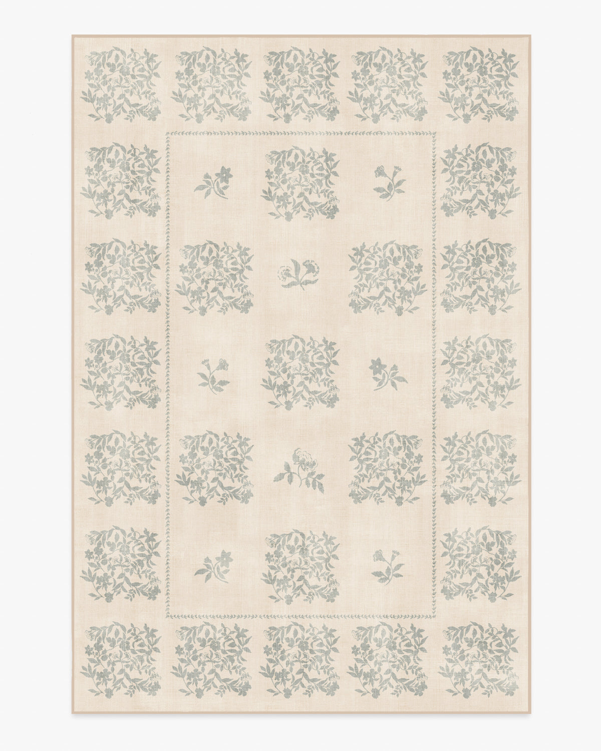 Iona — Halı, Krem ve Adaçayı Yeşil, AREA, beyaz zemin, 6x9