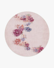 Clara — Halı, Soft Gül, ROUND, beyaz zemin, 8R