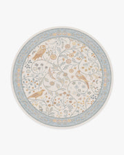 Morris And Co Newill — Halı, Fildişi Mavisi, ROUND, beyaz zemin, 8R