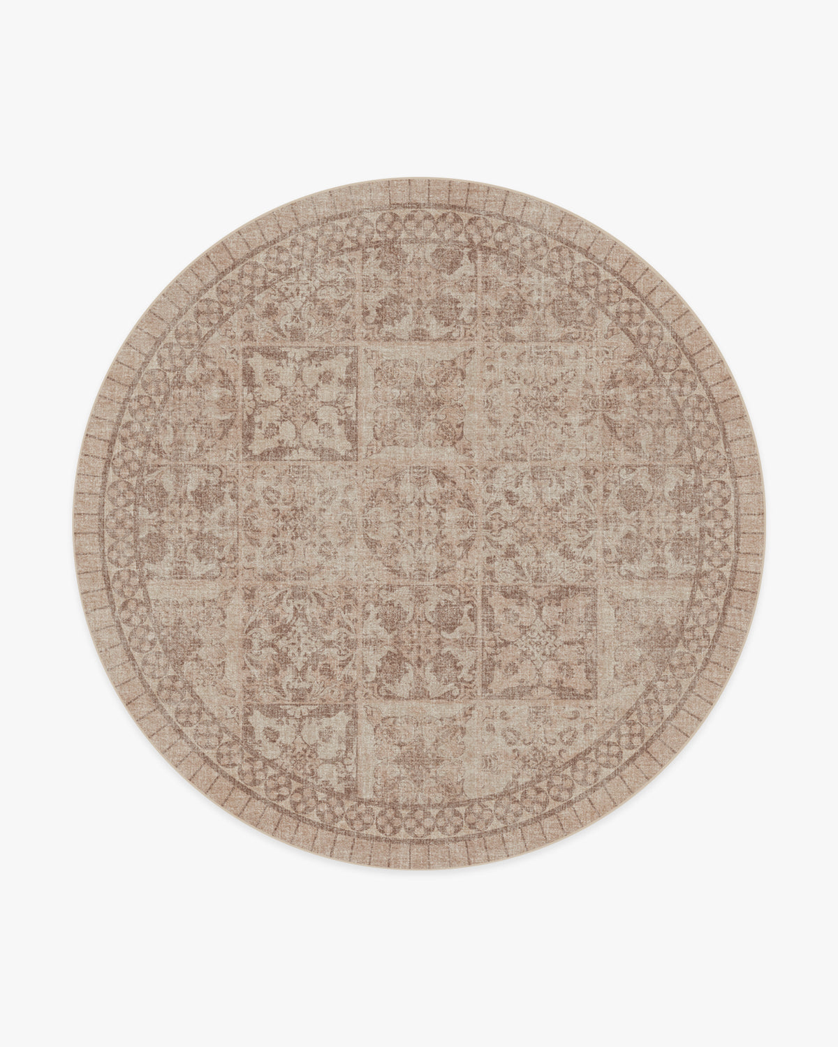 Astoria — Halı, Gül Altın, ROUND, beyaz zemin, 8R