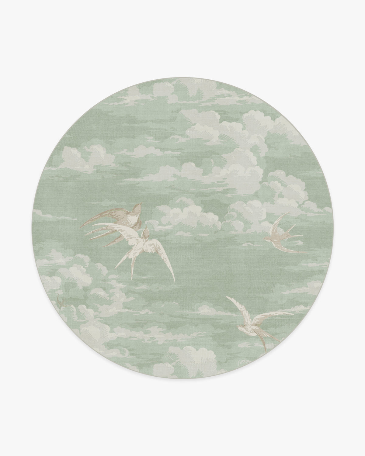 Silvi Clouds — Halı, Seaspray, ROUND, beyaz zemin, 8R