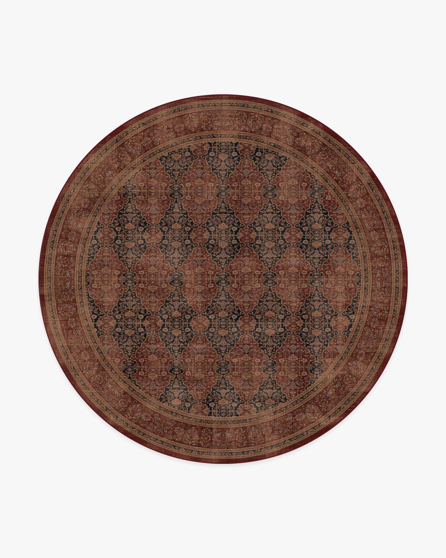 Vesper — Halı, Kehribar Kırmızı, ROUND, beyaz zemin, 8R