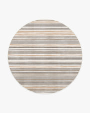 Elio Stripe — Halı, Gri Fildişi, ROUND, beyaz zemin, 8R