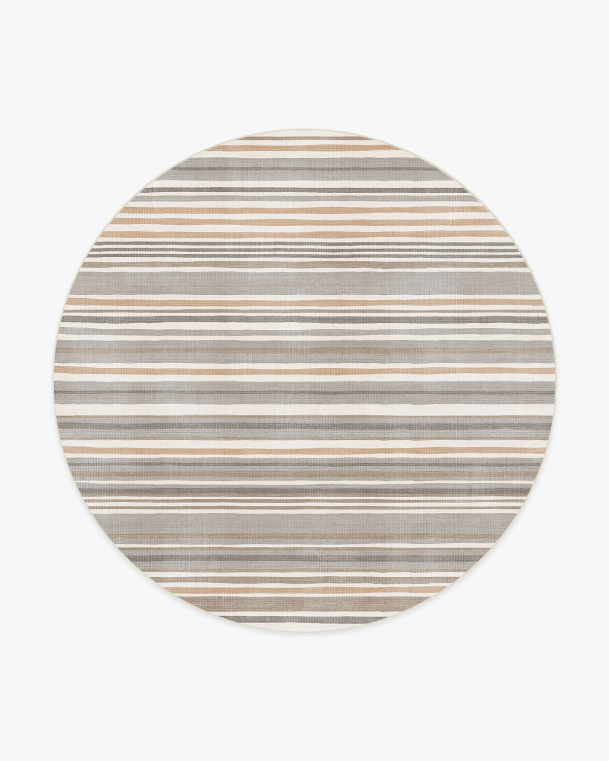 Elio Stripe — Halı, Gri Fildişi, ROUND, beyaz zemin, 8R