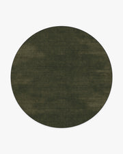 Nico Solid — Halı, Zeytin, ROUND, beyaz zemin, 8R