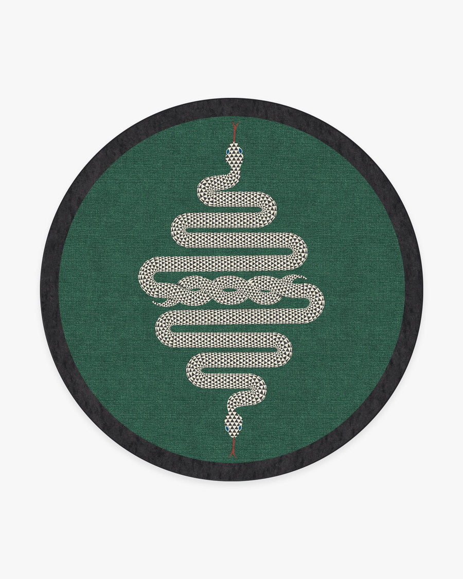 Venom — Halı, Emerald, ROUND, beyaz zemin, 8R