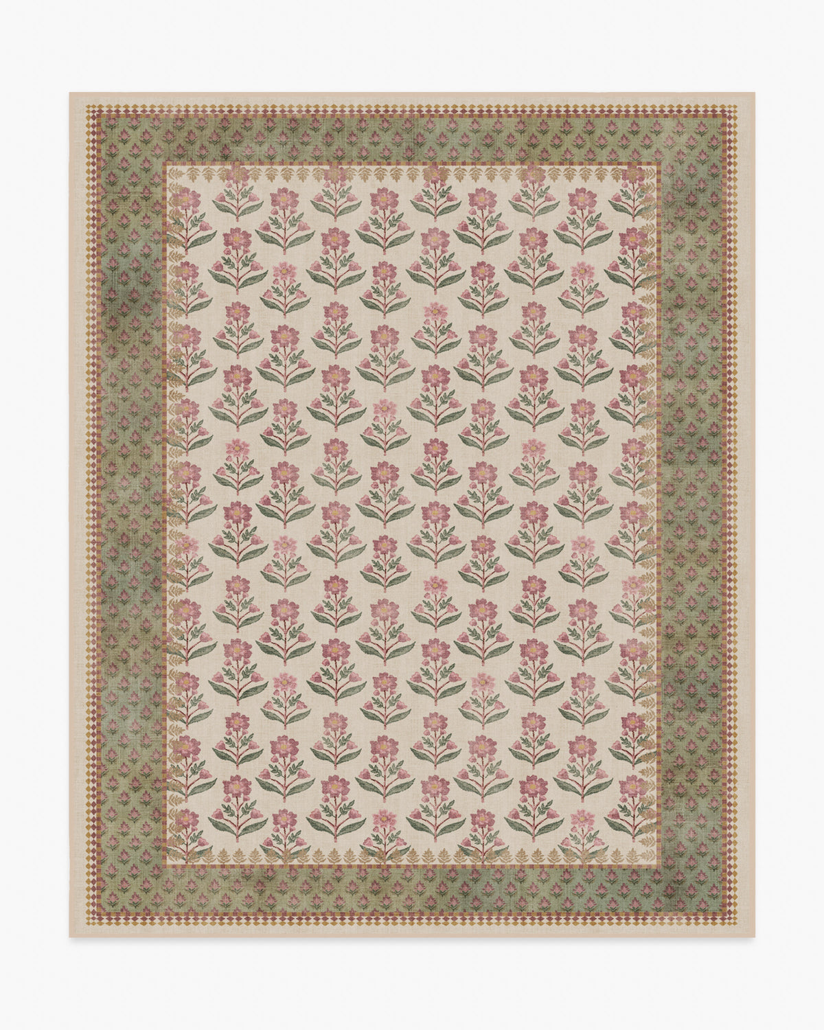 Sundara — Halı, Doğal Blush, AREA, beyaz zemin, 8x10