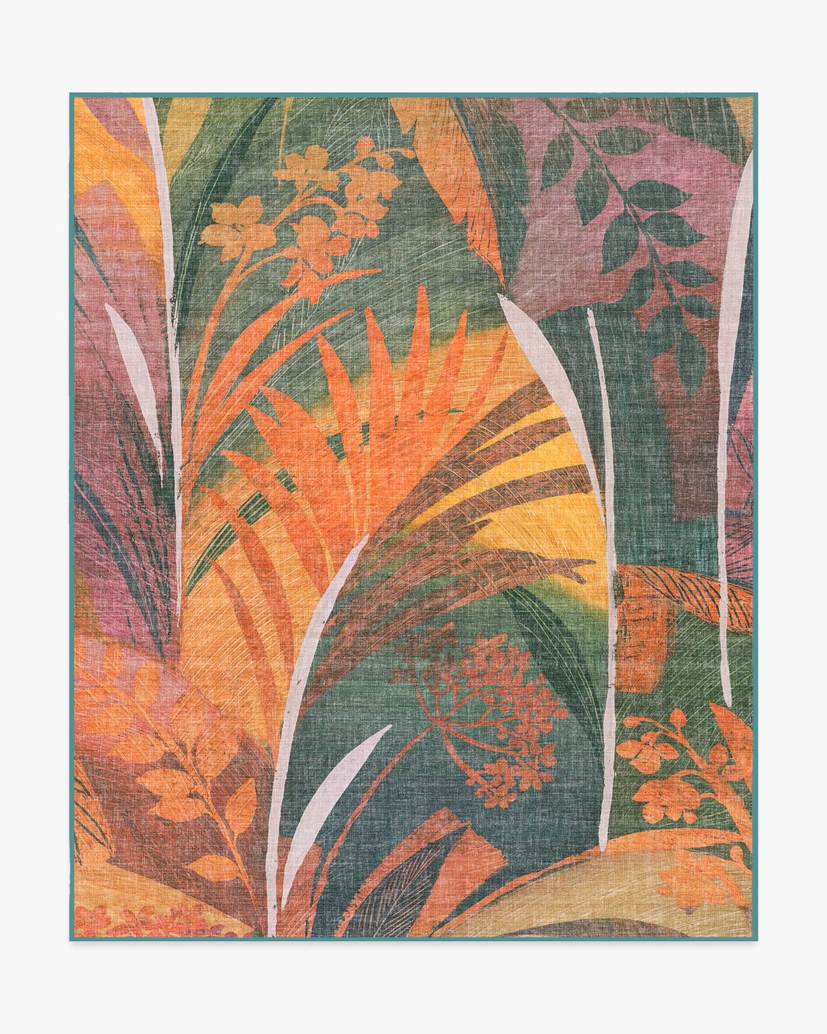 Palmera — Halı, Çok Renkli, AREA, beyaz zemin, 8x10
