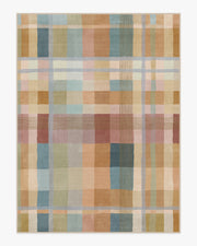 Margot Plaid — Halı, Toprak Sarısı Çok Renkli, AREA, beyaz zemin, 9x12