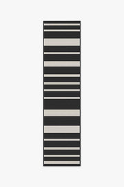 Sailmaker Stripe — Halı, Siyah, RUNNER, beyaz zemin, 2x10