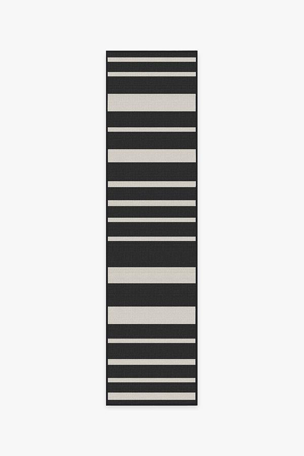 Sailmaker Stripe — Halı, Siyah, RUNNER, beyaz zemin, 2x10