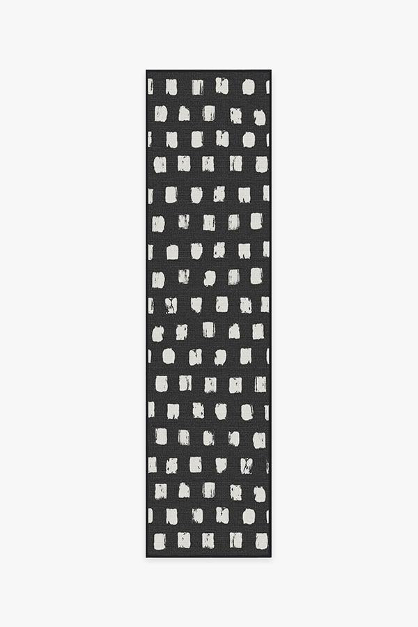 Cobblestone — Halı, Siyah, RUNNER, beyaz zemin, 2x10
