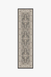 Allura — Halı, Koyu Ahşap, RUNNER, beyaz zemin, 2x10