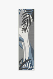 Tulum — Halı, Fildişi Mavisi, RUNNER, beyaz zemin, 2x10