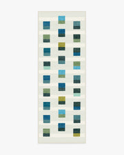Pezzo — Halı, Turkuaz, RUNNER, beyaz zemin, 2x7
