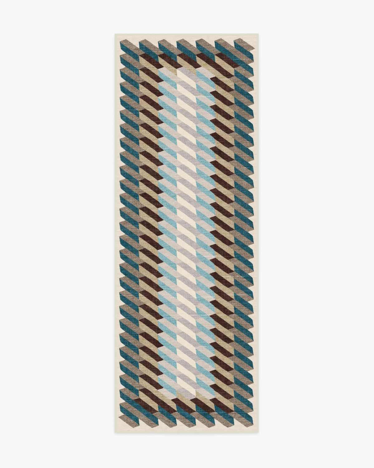 Echo — Halı, Arduvaz Mavisi, RUNNER, beyaz zemin, 2x7