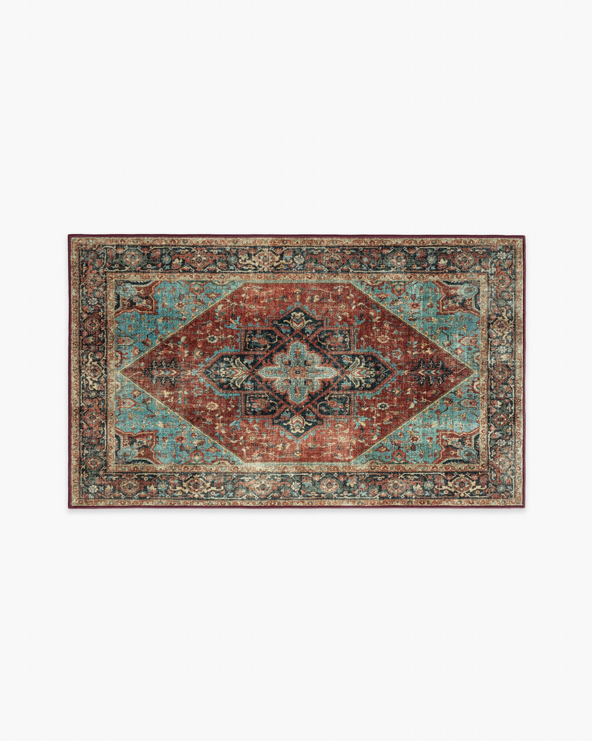 Santiago — Halı, Crimson Açık Mavi, AREA, beyaz zemin, 3x5