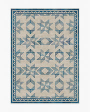 Louisa — Halı, Krem Mavi, AREA, beyaz zemin, 5x7
