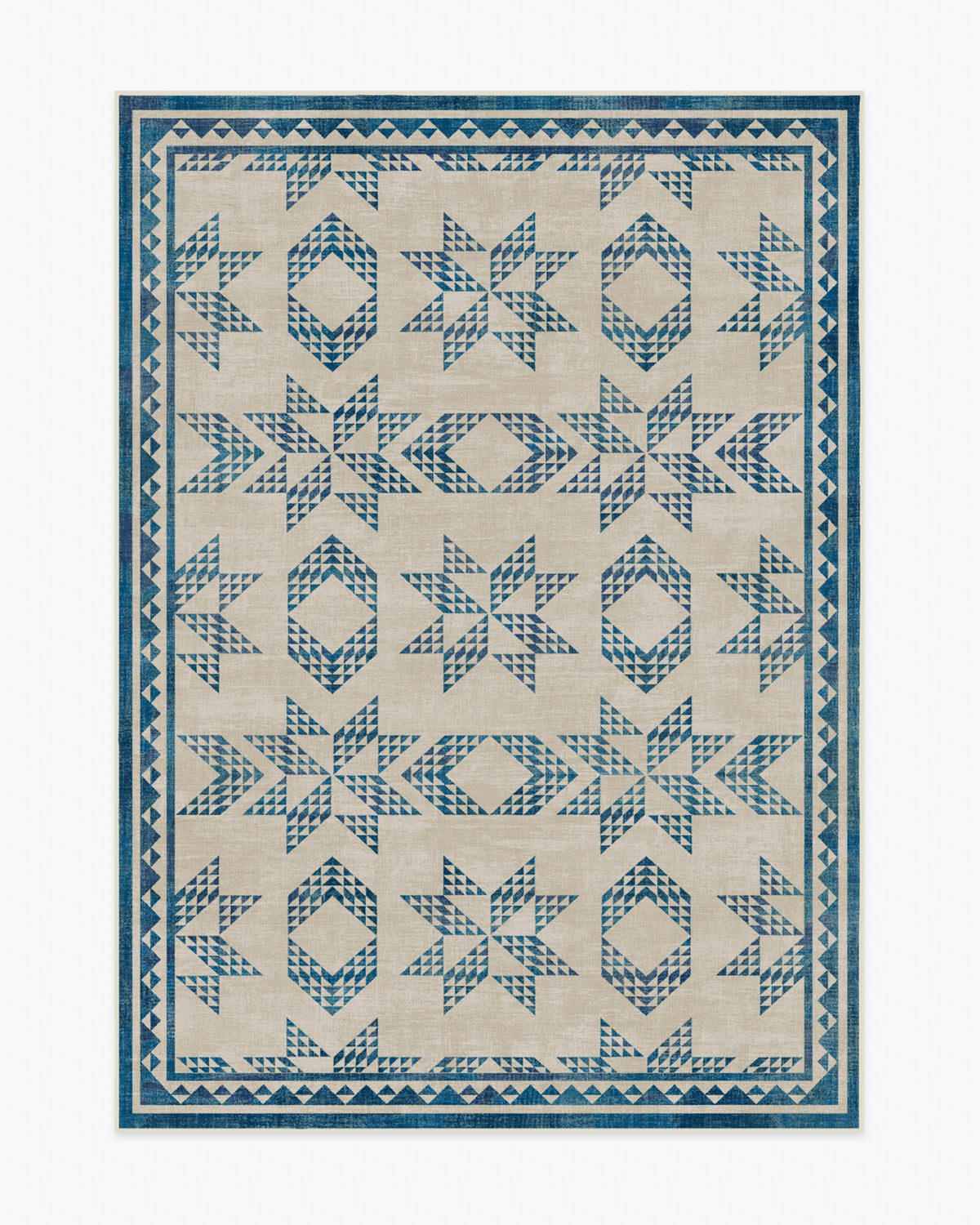 Louisa — Halı, Krem Mavi, AREA, beyaz zemin, 5x7