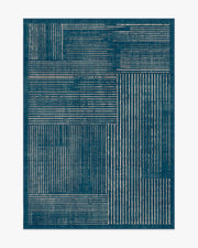 Linear Oasis — Halı, Mavi, AREA, beyaz zemin, 5x7