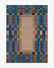 Lad — Halı, Mavi, AREA, beyaz zemin, 5x7