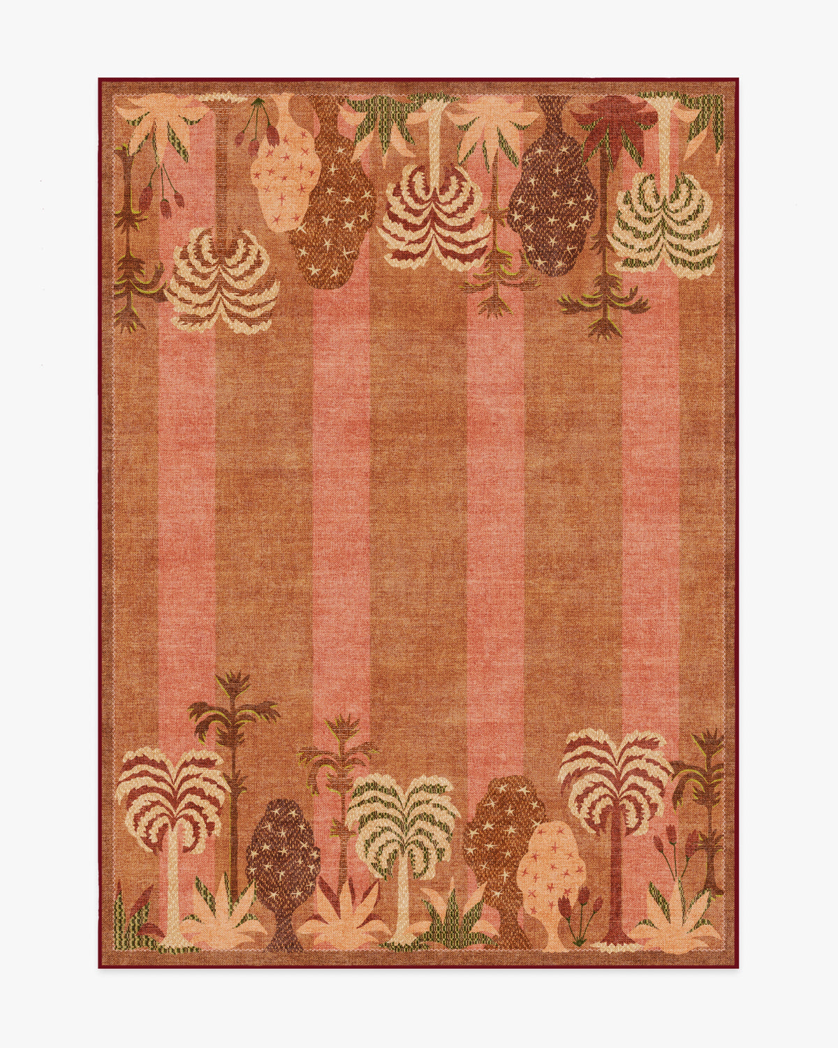 Palmistry Pinstripe — Halı, Sıcak Kahverengi, AREA, beyaz zemin, 5x7