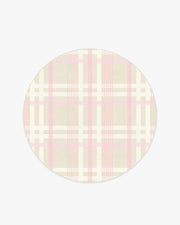 Charming Plaid — Halı, Pembe, ROUND, beyaz zemin, 6R