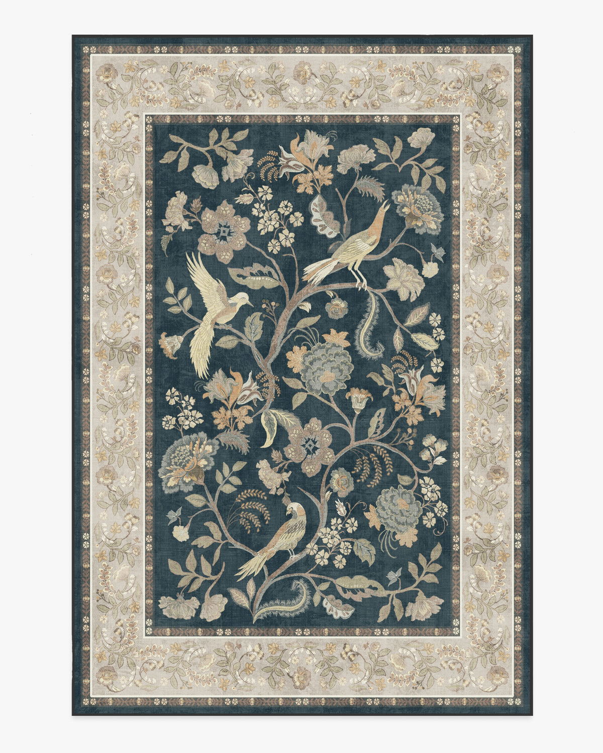 Ester — Halı, Yumuşak Siyah, AREA, beyaz zemin, 6x9