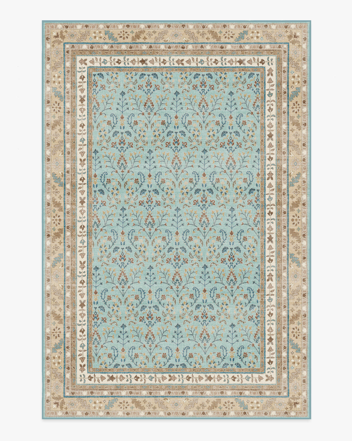 Eleanor — Halı, Mavi Kum, AREA, beyaz zemin, 6x9