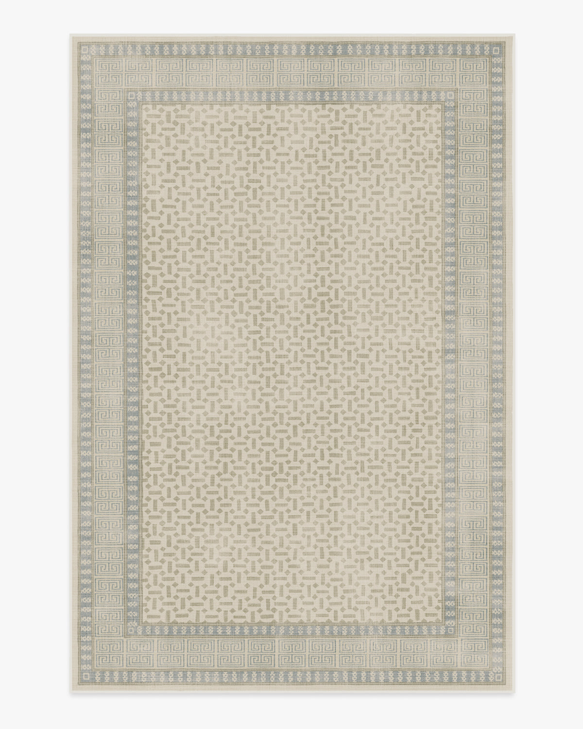 Kairos — Halı, Fildişi Mavisi, AREA, beyaz zemin, 6x9