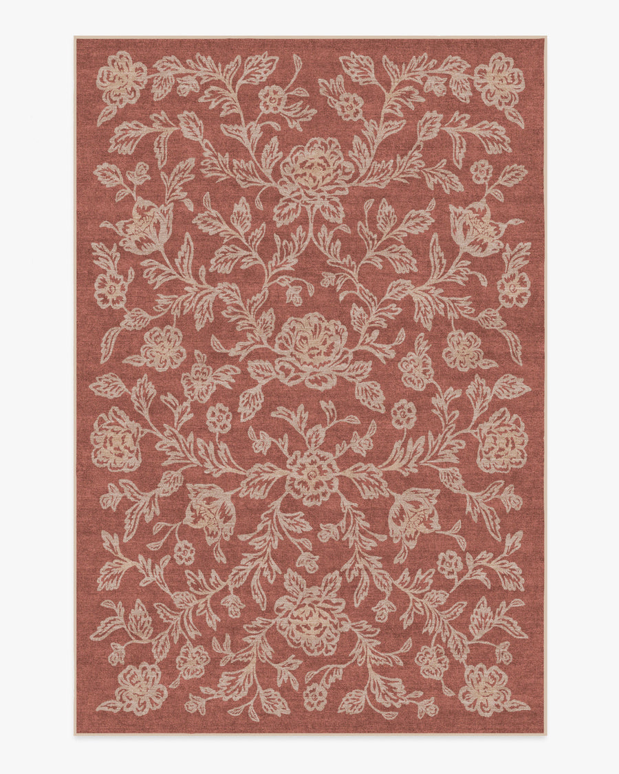 Zinnia — Halı, Terracotta, AREA, beyaz zemin, 6x9