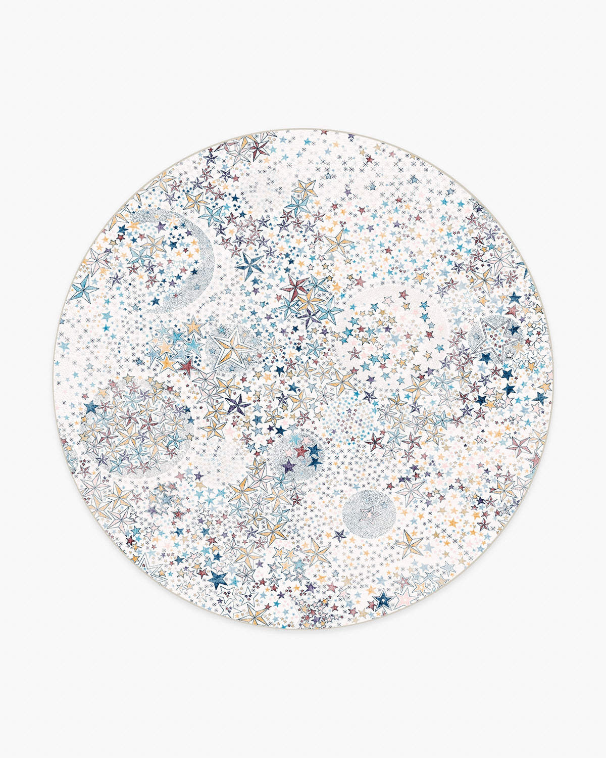 Adelajda Confetti — Halı, Mavi, ROUND, beyaz zemin, 8R