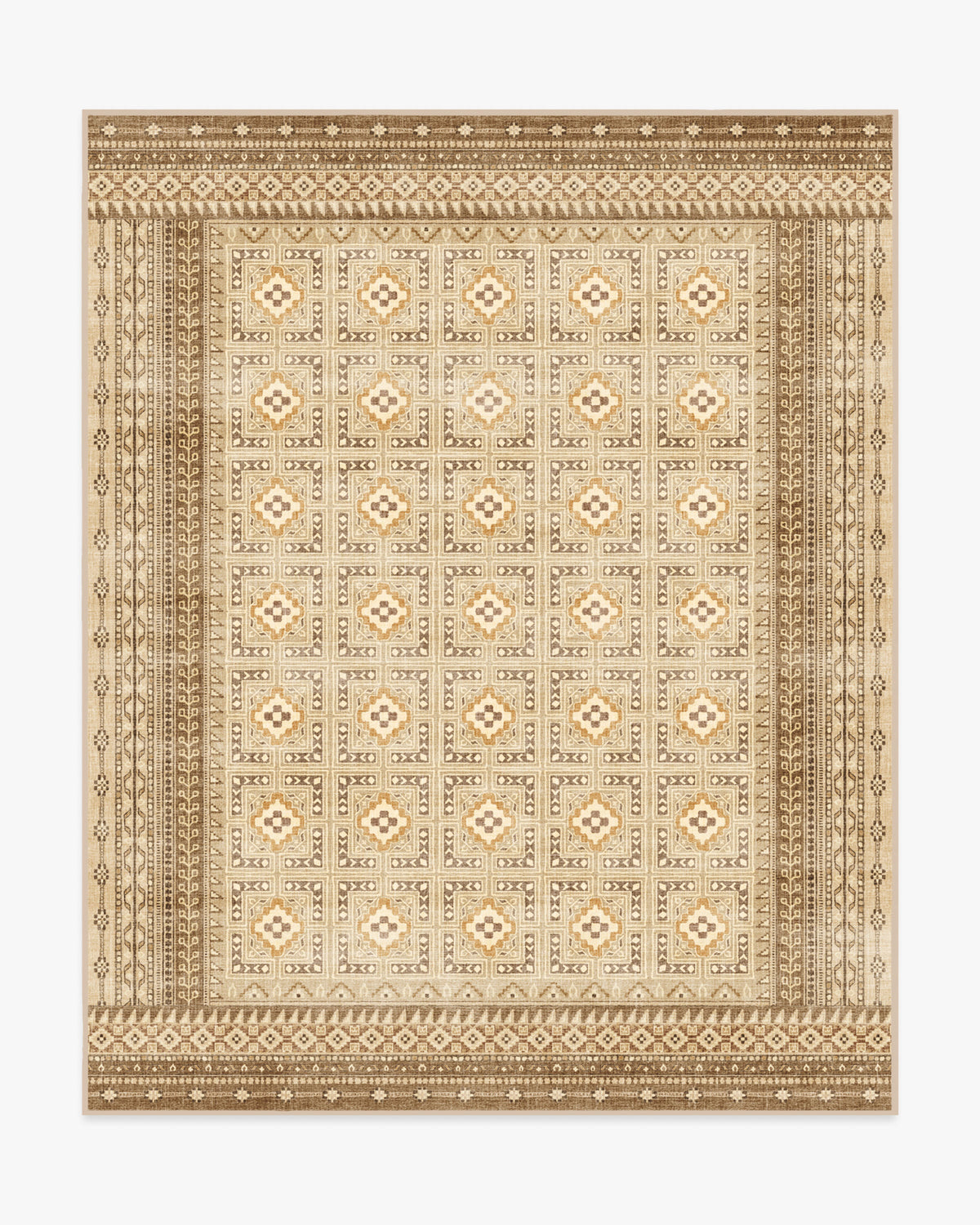 Lorah — Halı, Warm Doğal, AREA, beyaz zemin, 8x10