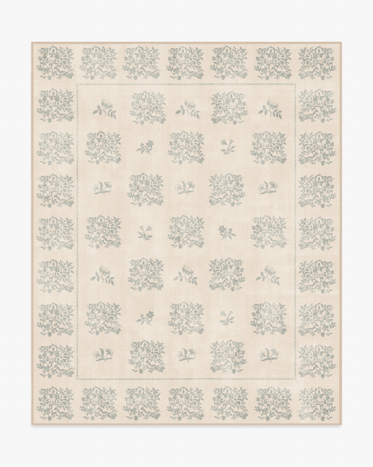 Iona — Halı, Krem ve Adaçayı Yeşil, AREA, beyaz zemin, 8x10