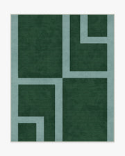 Aldo — Halı, Yeşil Mist, AREA, beyaz zemin, 8x10